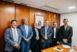 Da esquerda para a direita: Eures Ribeiro, Jerônimo Rodrigues, Pe. Roque Silva, Rui Costa, Dom Rubival Cabral e Romeu Thessing.